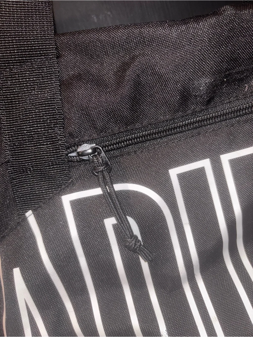 Adidas Black Duffel Gym Bag Large White Logo Shoulder Strap